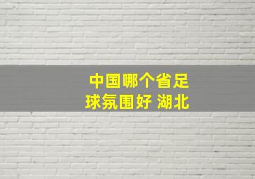 中国哪个省足球氛围好 湖北